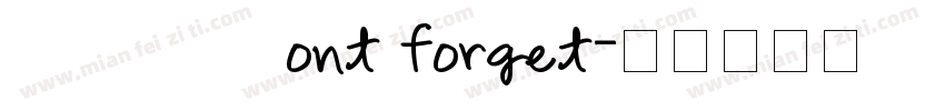 ZYLAA Dont forget字体转换